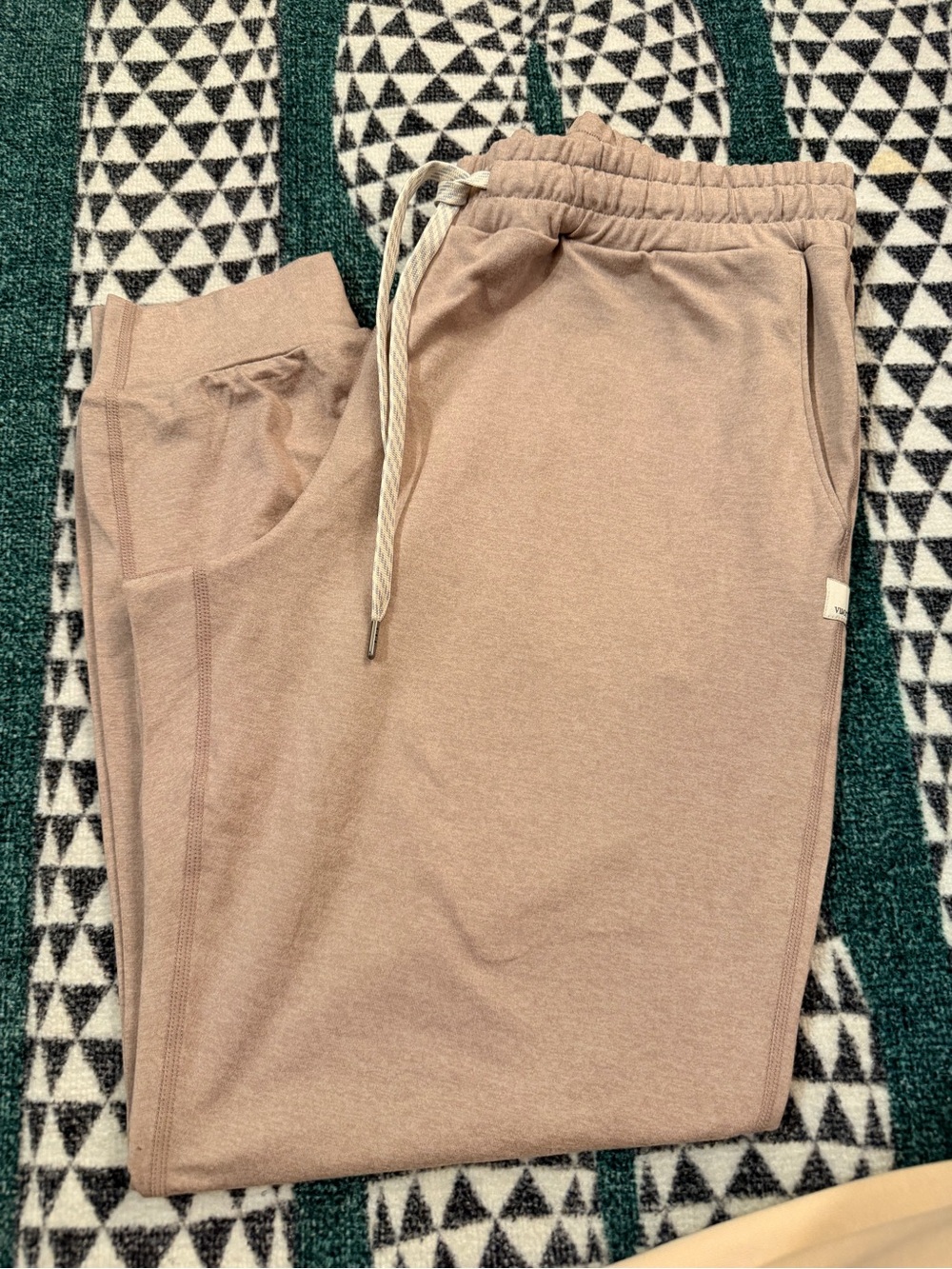 Vuori Dusty Rose Track Joggers - Blush Pink